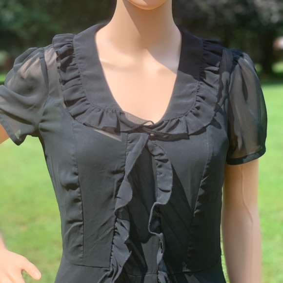 Dress with Sheer Overlay - Picture 4 of 4